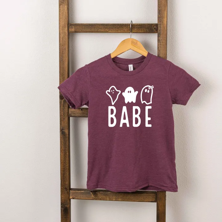 The Juniper Shop Ghost Babe - Toddler Short Sleeve Crew Neck - White Ink