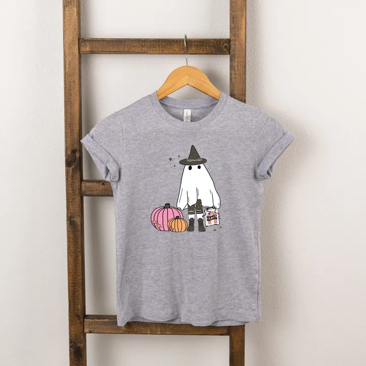 The Juniper Shop Ghost Witch - Toddler Short Sleeve Crew Neck - Multi Color