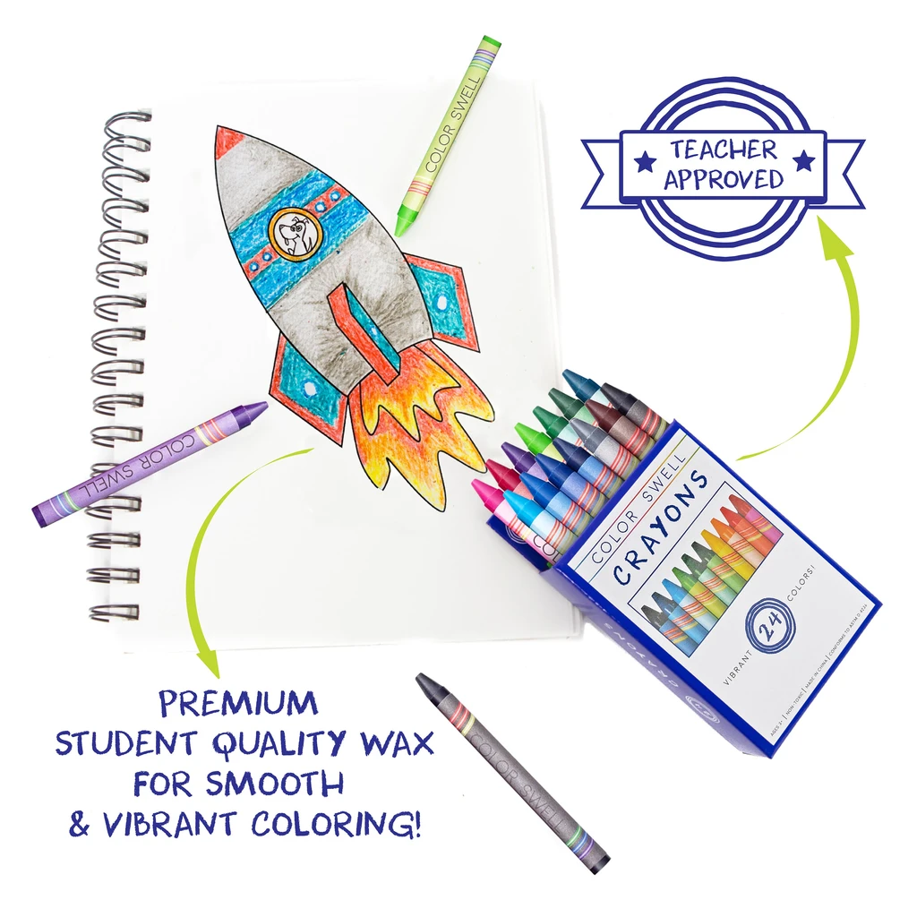 Color Swell Color Swell Wax Crayons - 6 Pack