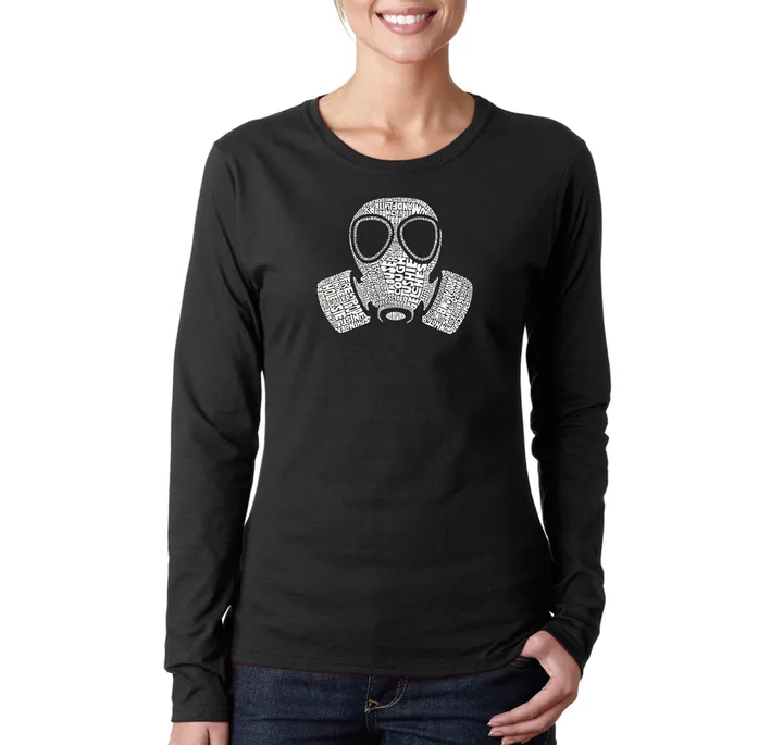 Los Angeles Pop Art SLANG TERM for "FART" - Women's Word Art Long Sleeve T-Shirt