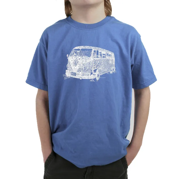 Los Angeles Pop Art THE 70'S - Boy's Word Art T-Shirt