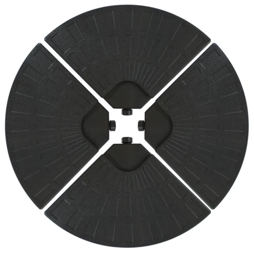 Sunnydaze Offset Patio Umbrella with Cantilever and Cross Base - Round Base Set