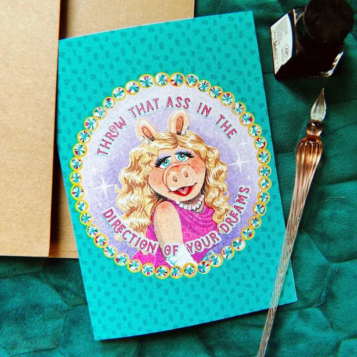 Chaos Magic Studio Miss Piggy Believes in You Greeting Cards