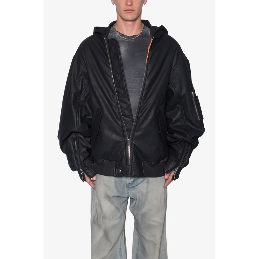 MNML Oversized Hooded Bomber Jacket