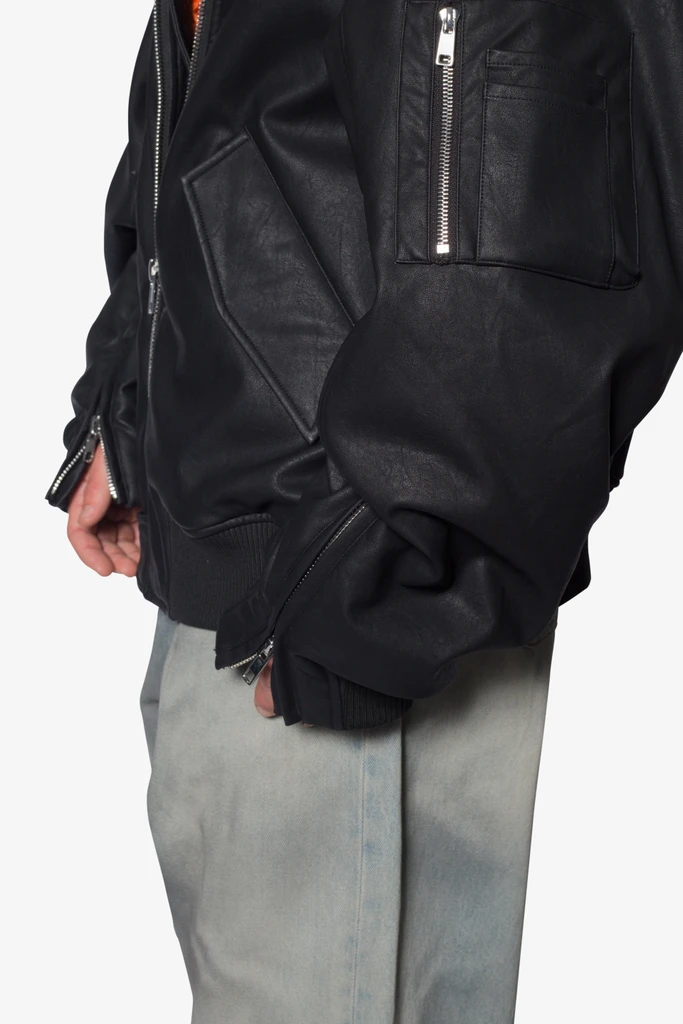 MNML Oversized Hooded Bomber Jacket