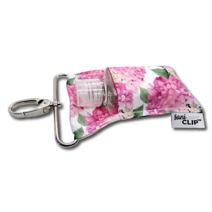 LippyClip Hydrangeas SaniClip Hand Sanitizer Holder