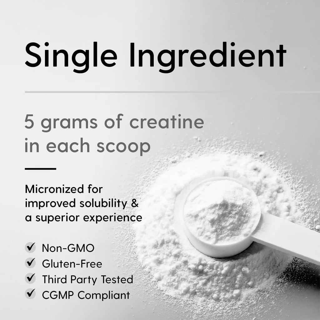 Hearthy Foods Creatine Monohydrate Micronized Powder 500G - 100 Servings, 5000mg per Serving (5g) - 17.9 Oz for Men & Women Muscle Growth & Recovery - UNFLAVORED
