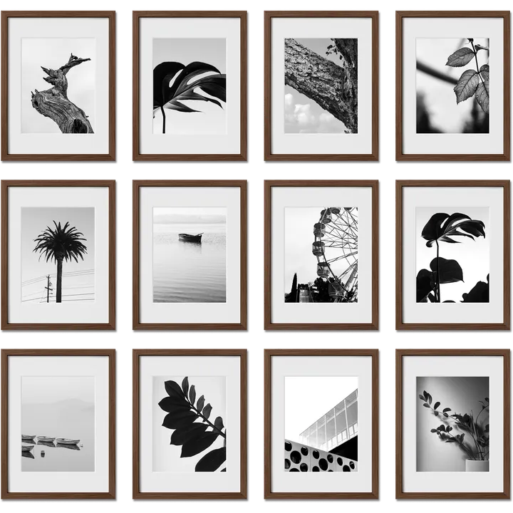 Haus and Hues Set Of 12 Gallery Frames - No Matting - Frames Only, No Printing