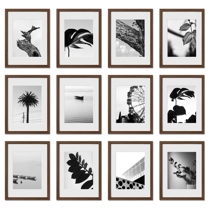 Haus and Hues Set Of 12 Gallery Frames - No Matting - Frames Only, No Printing