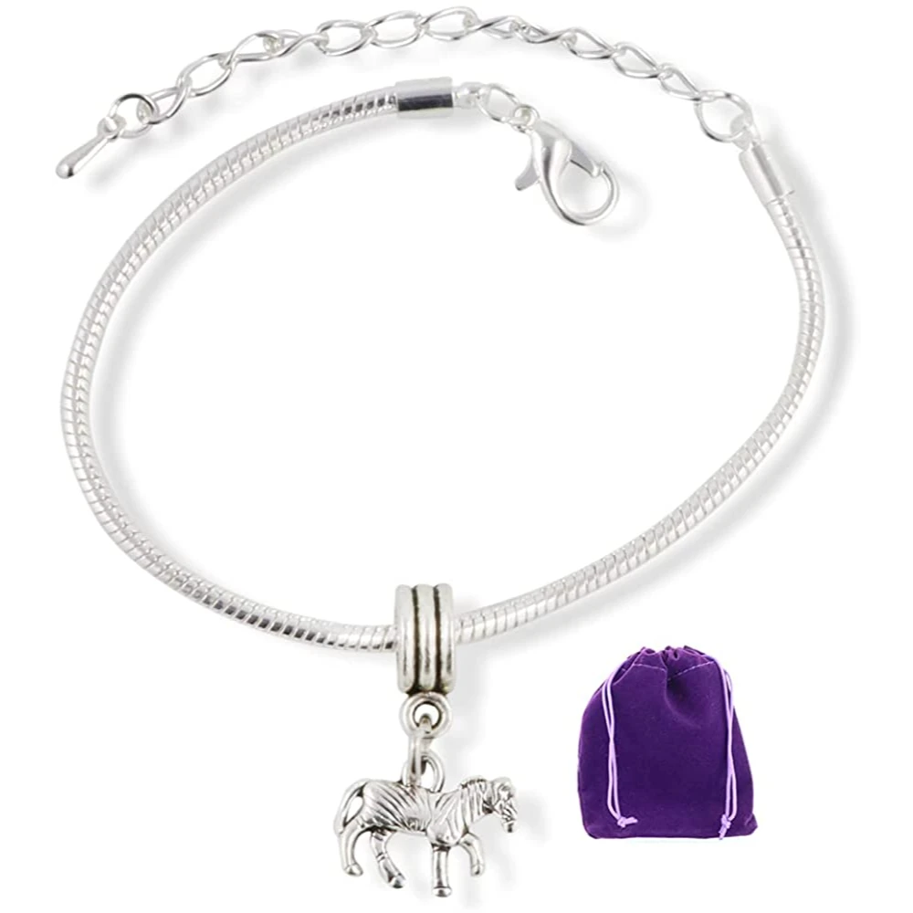 Dave The Bunny Zebra Bracelet | Animal Snake Chain Charm Bracelet
