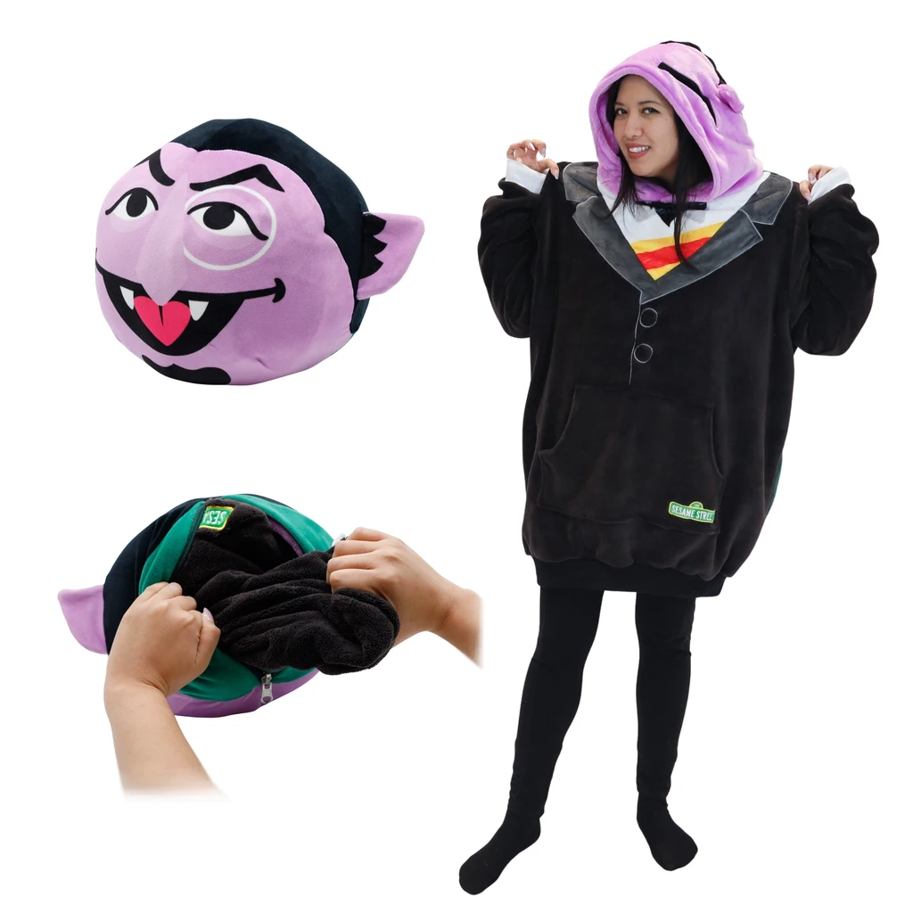 Snugible Sesame Street Adult Snugible 2-in-1 Blanket Hoodie & Pillow