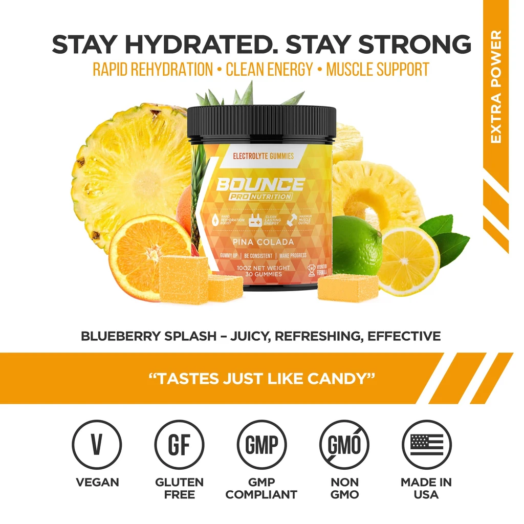 Bounce Nutrition Electrolyte Gummies - Hydration Formula