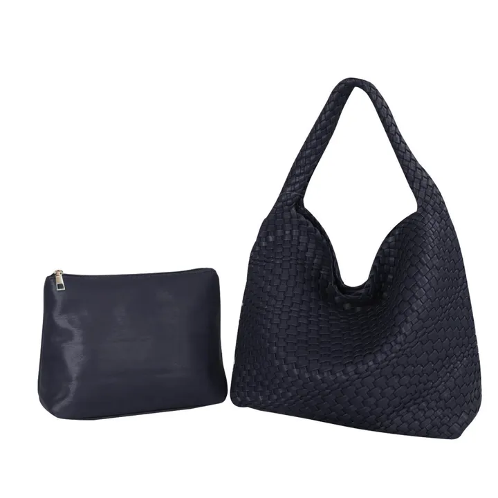 Babs+Birdie The Willow | Large Woven Vegan Leather Tote