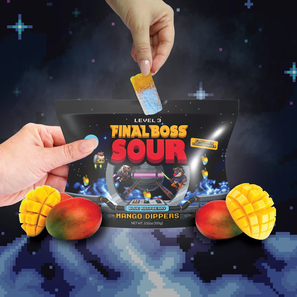 Final Boss Sour Blue Raspberry Mango Dippers