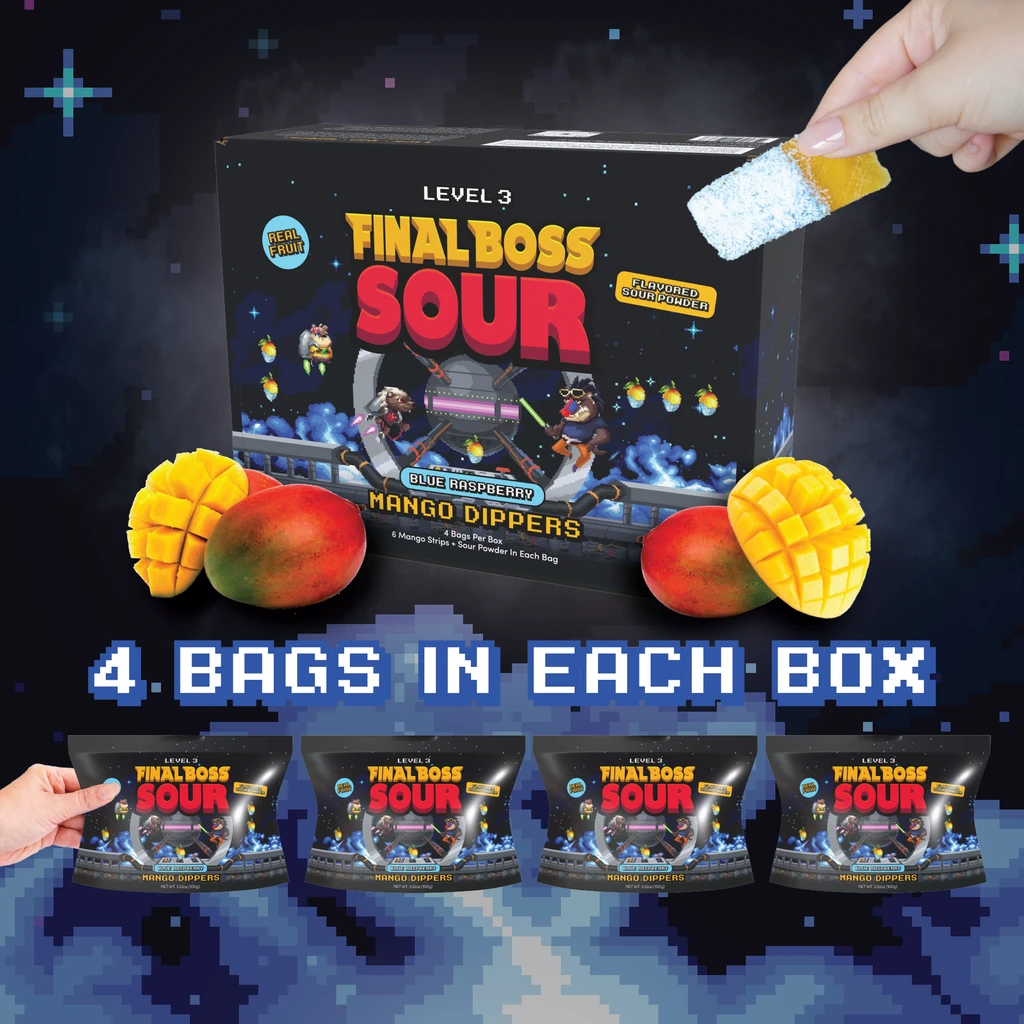Final Boss Sour Blue Raspberry Mango Dippers