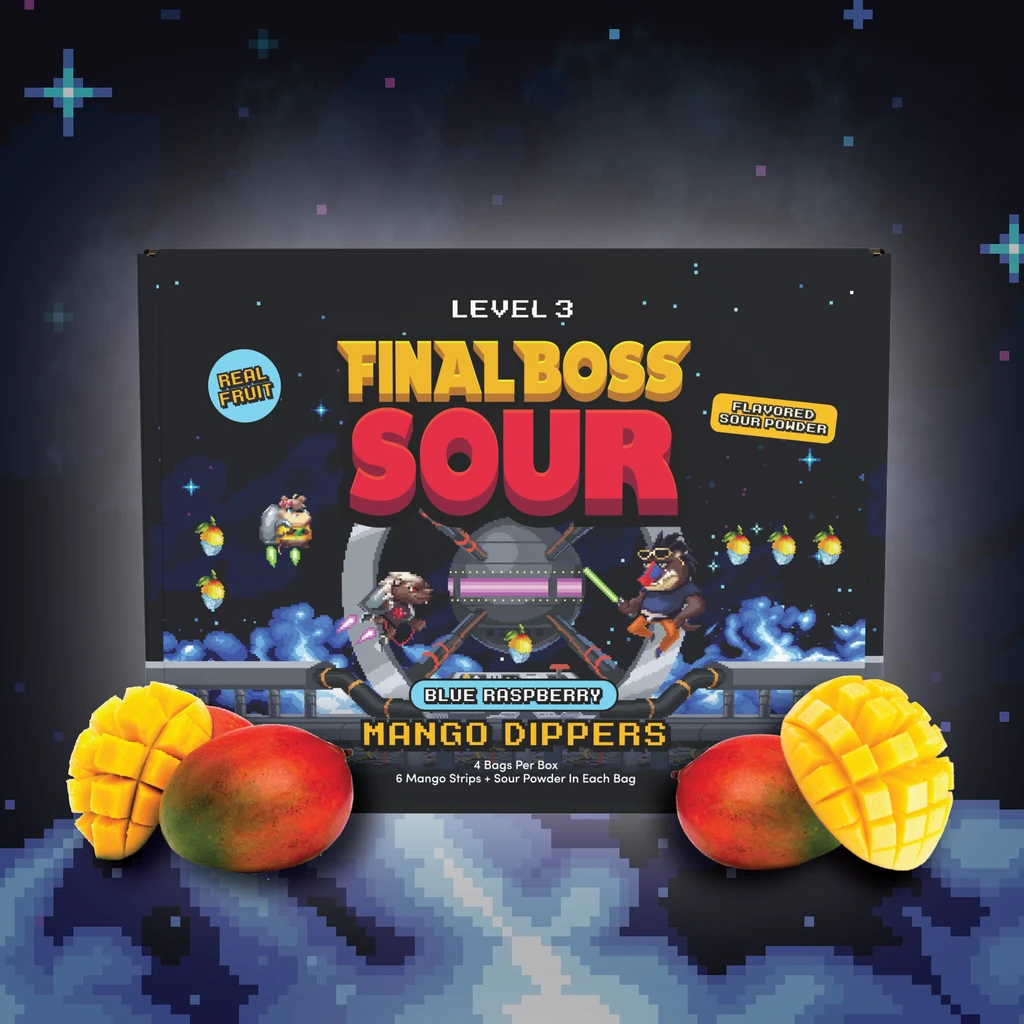 Final Boss Sour Blue Raspberry Mango Dippers