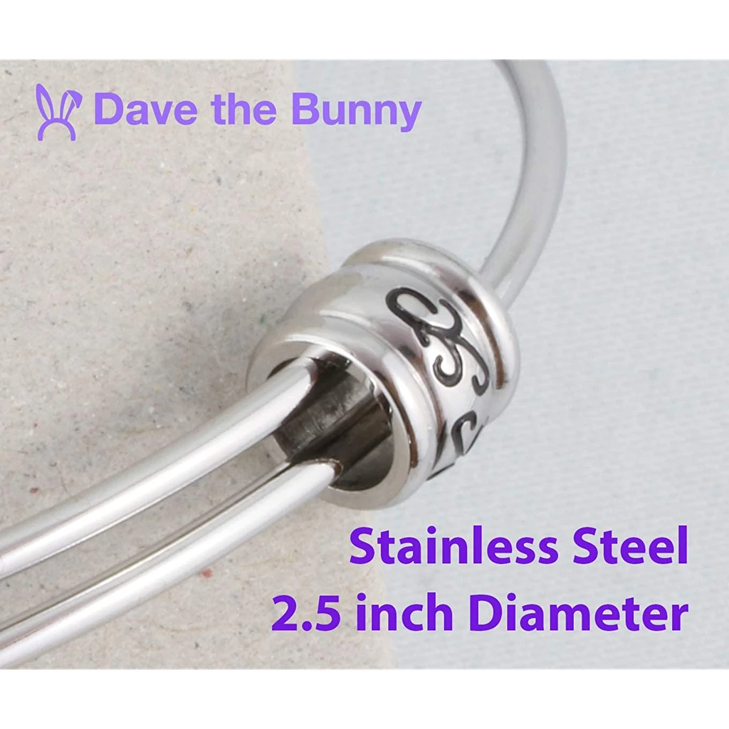 Dave The Bunny Bucking Bronco Rodeo Cowboy Fancy Charm Bangle