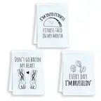 Dish Towel Set of 3 - Bacon Heart, Fitness Taco, Brusselin