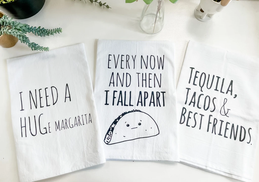 Moonlight Makers Dish Towel Set of 3 - Huge Marg, Taco, Tequila