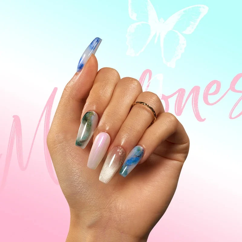 Modelones 32-Piece Summer Gel Nail Polish Set – 28 Colors Including Glitter, Cat Eye, Jelly, Pearl & Chameleon