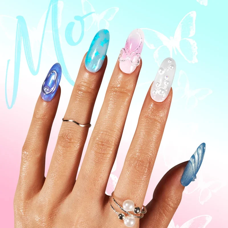 Modelones 32-Piece Summer Gel Nail Polish Set – 28 Colors Including Glitter, Cat Eye, Jelly, Pearl & Chameleon