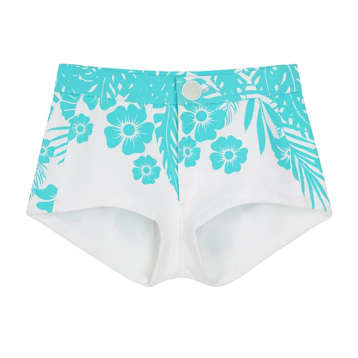 Magnlens Floral Palm Micro Short Shorts