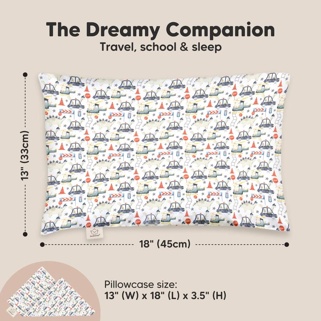 KeaBabies Toddler Pillow with Pillowcase