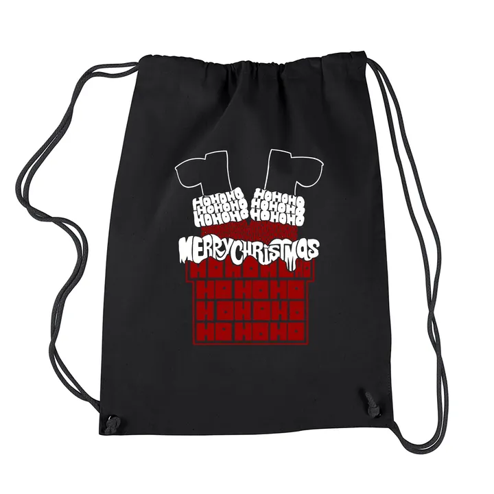 Los Angeles Pop Art Chimney Santa - Drawstring Backpack