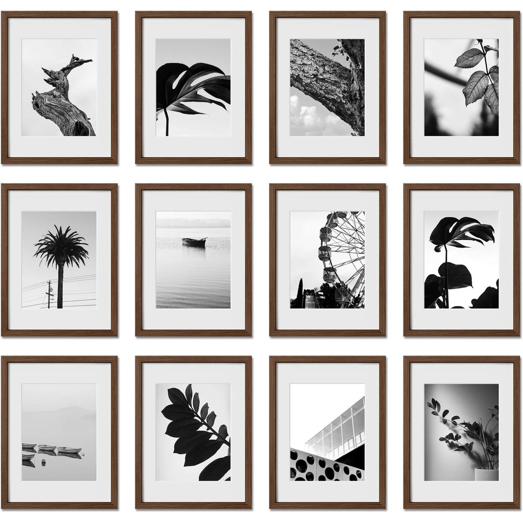 Haus and Hues Set Of 12 Gallery Frames - No Matting - Frames Only, No Printing