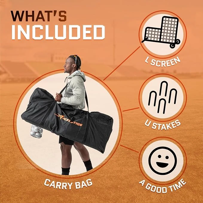 Aceletiqs L Screen Baseball For Batting Cage