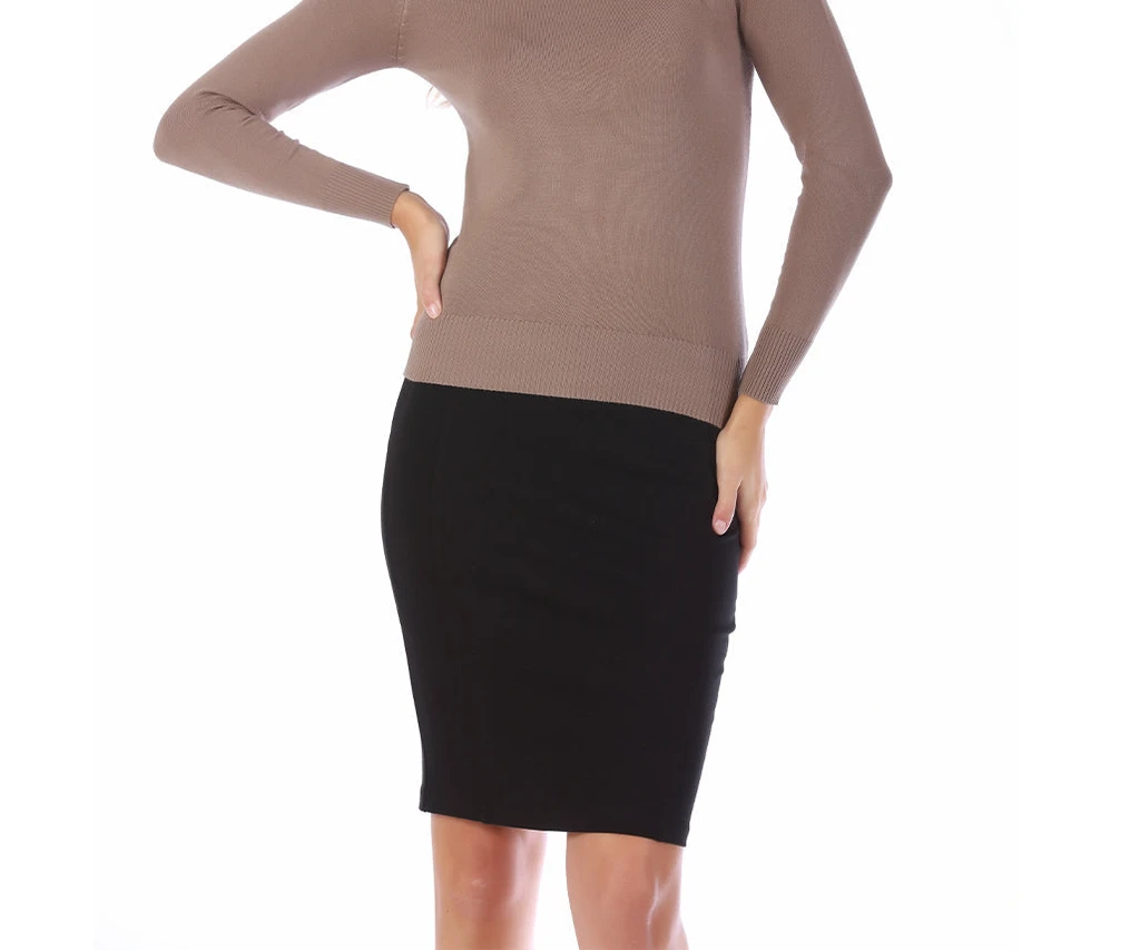 InstantFigure INC Short Pencil Skirt With Back Zip 16807M
