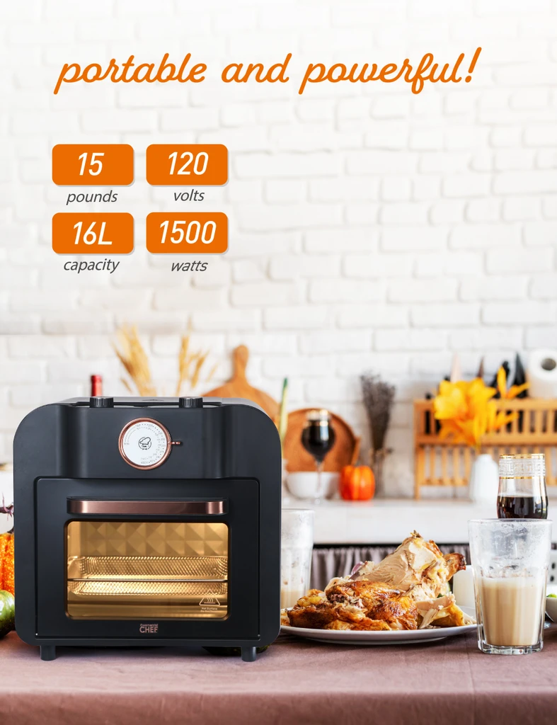 Commercial Chef Air Fryer Multi-Oven, 17-QT Multifunctional & Multi Level