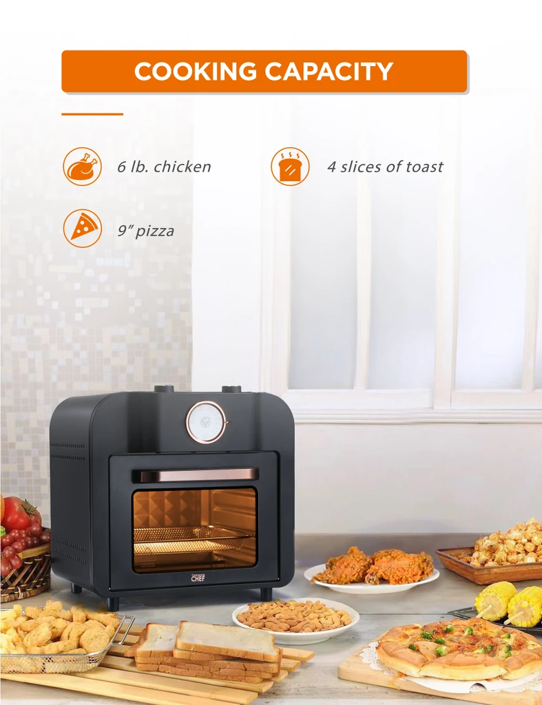 Commercial Chef Air Fryer Multi-Oven, 17-QT Multifunctional & Multi Level