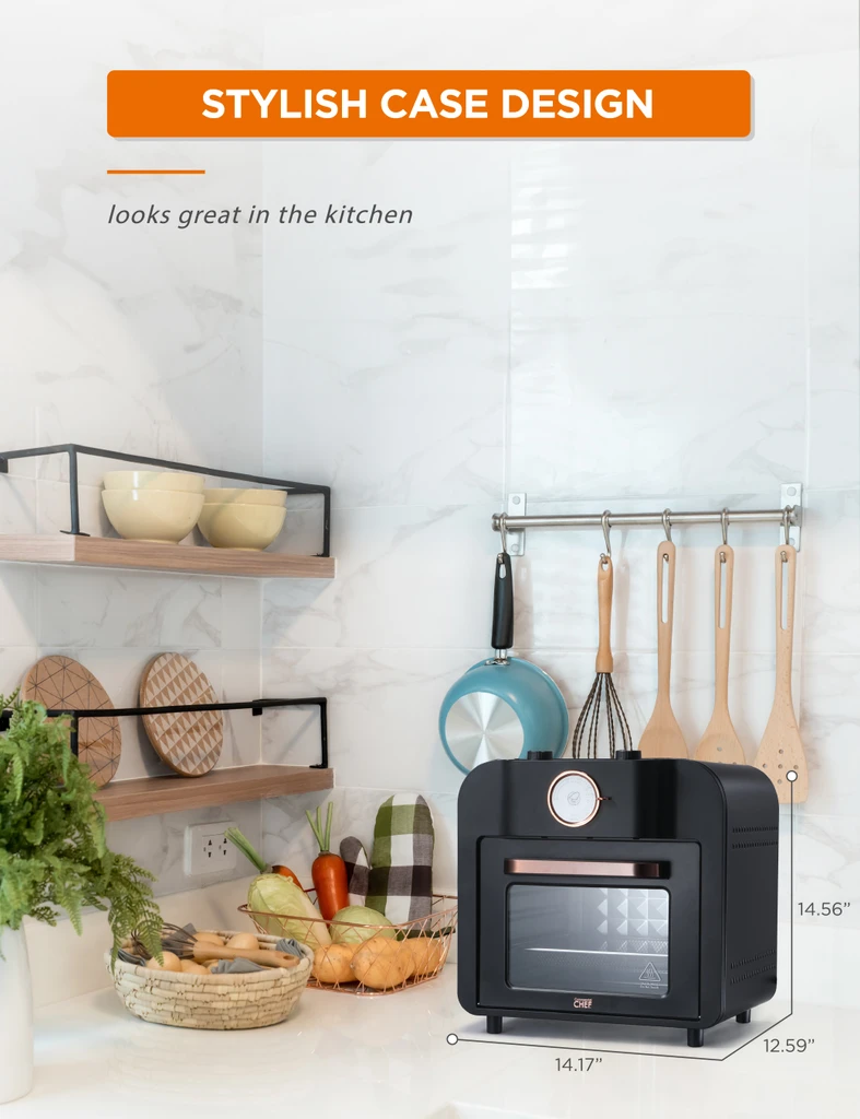 Commercial Chef Air Fryer Multi-Oven, 17-QT Multifunctional & Multi Level