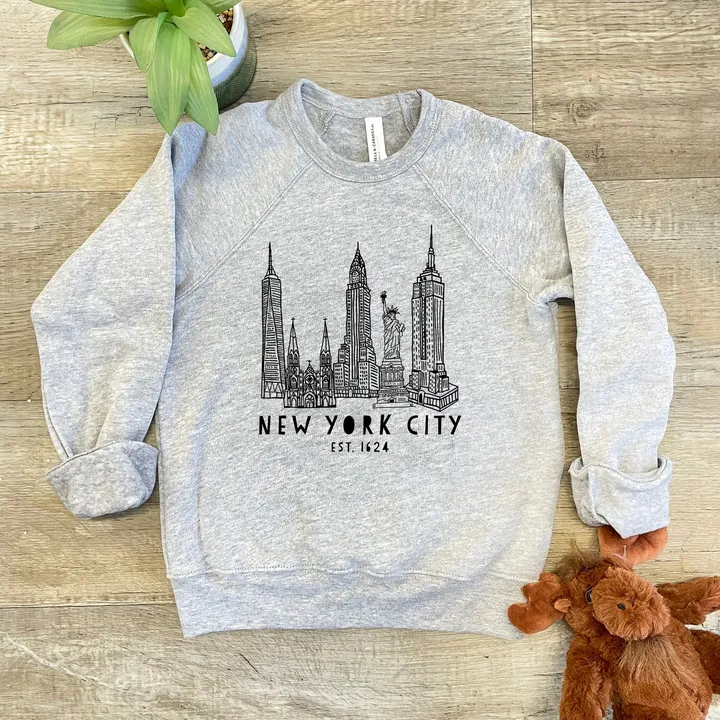Moonlight Makers Soft New York City Skyline Kid's Sweatshirt