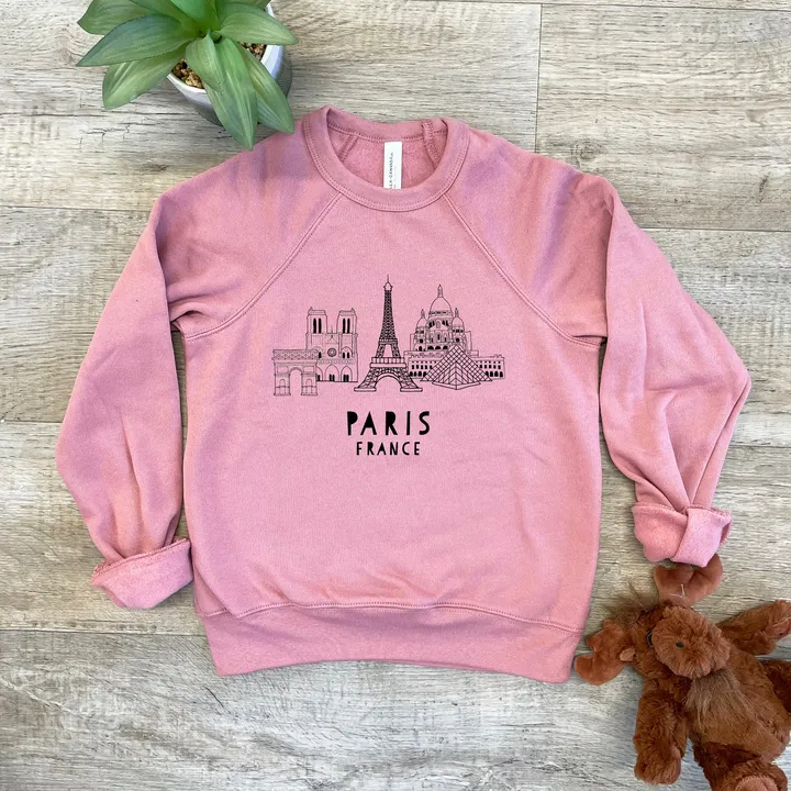 Moonlight Makers Paris Skyline Kids Sweatshirt - Soft & Comfortable