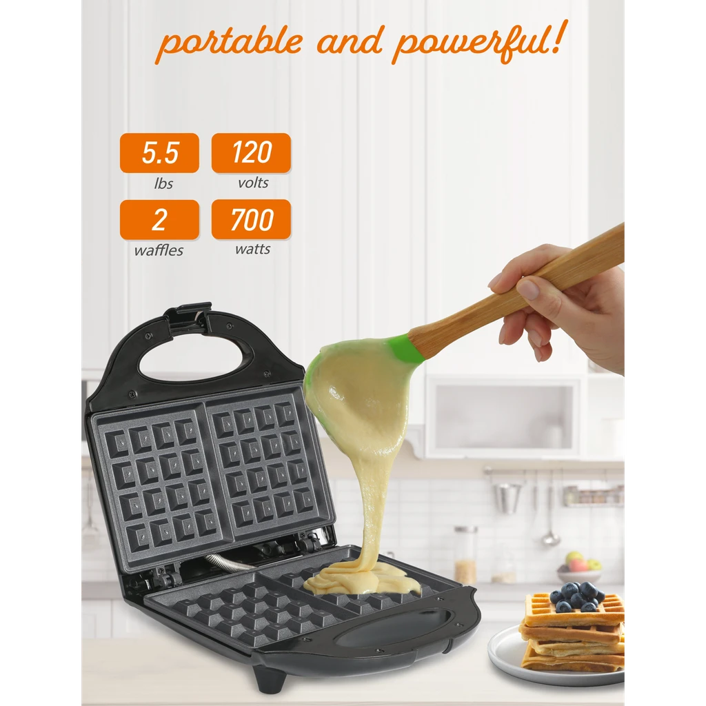 Commercial Chef Nonstick Mini Waffle Maker