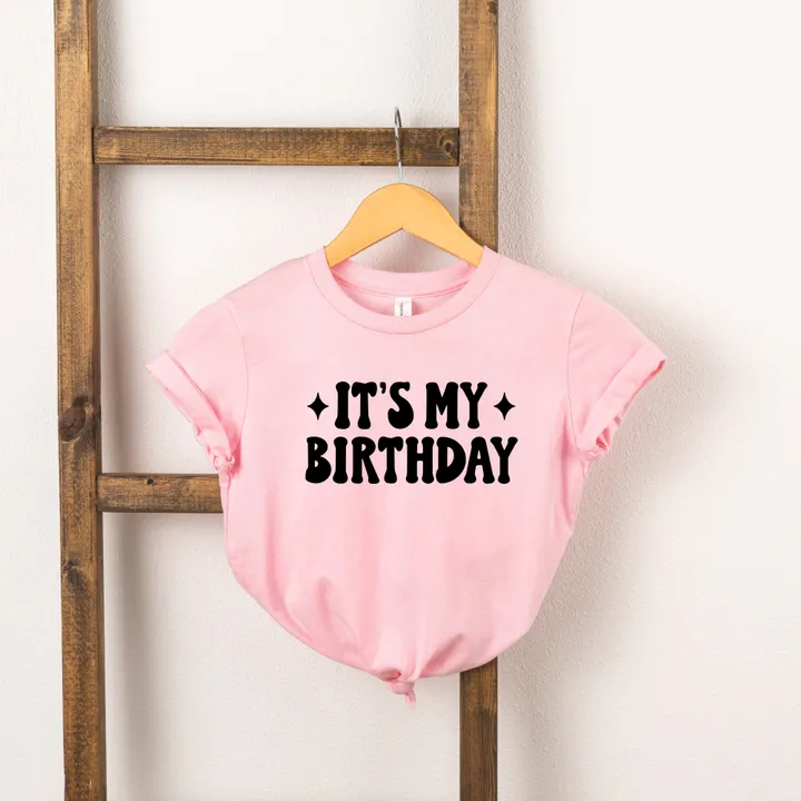 The Juniper Shop It's My Birthday | Toddler Short Sleeve Crew Neck - Black