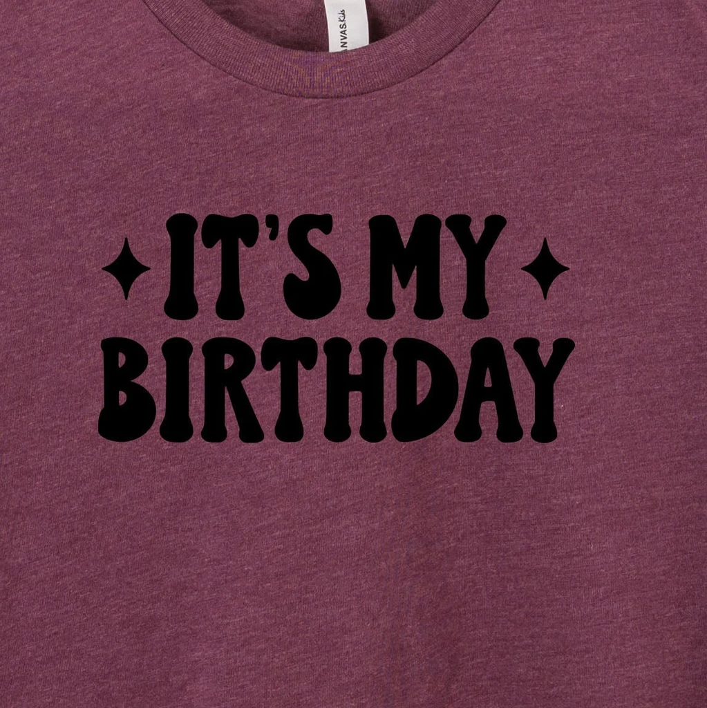 The Juniper Shop It's My Birthday | Toddler Short Sleeve Crew Neck - Black