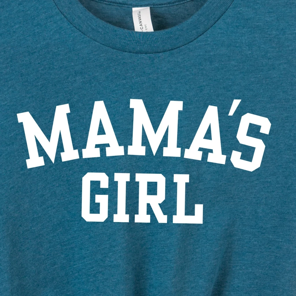 The Juniper Shop Mama's Girl Varsity | Toddler Short Sleeve Crew Neck - White