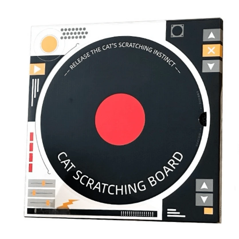8 Side Vinyl Record Player Cat Retro Scratch Board Toy