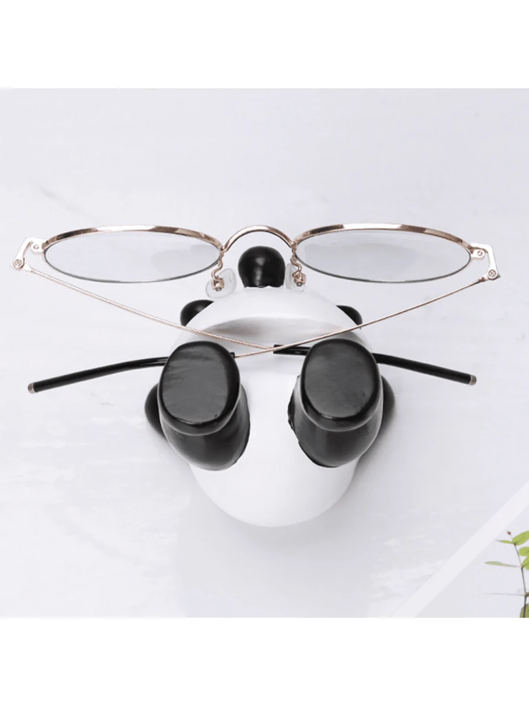 8 Side Cute Panda Figurine Glasses Organizer for Home Use and Stylish Storage!