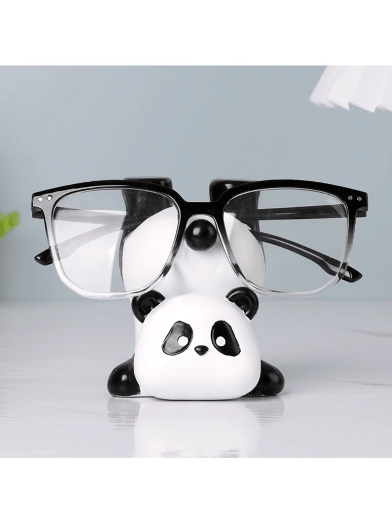 8 Side Cute Panda Figurine Glasses Organizer for Home Use and Stylish Storage!