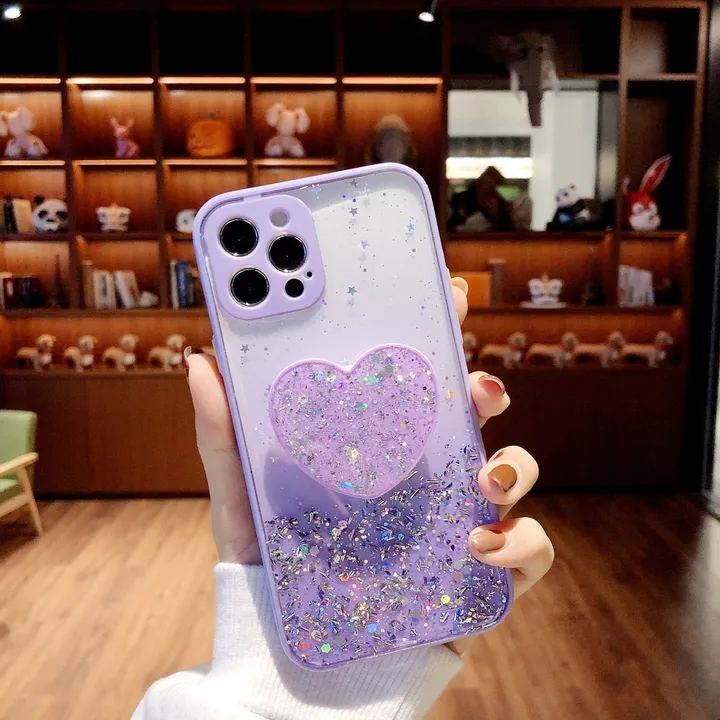 Onetify Shiny Glitter iPhone Case with Heart Stand - 2 for 1 Offer