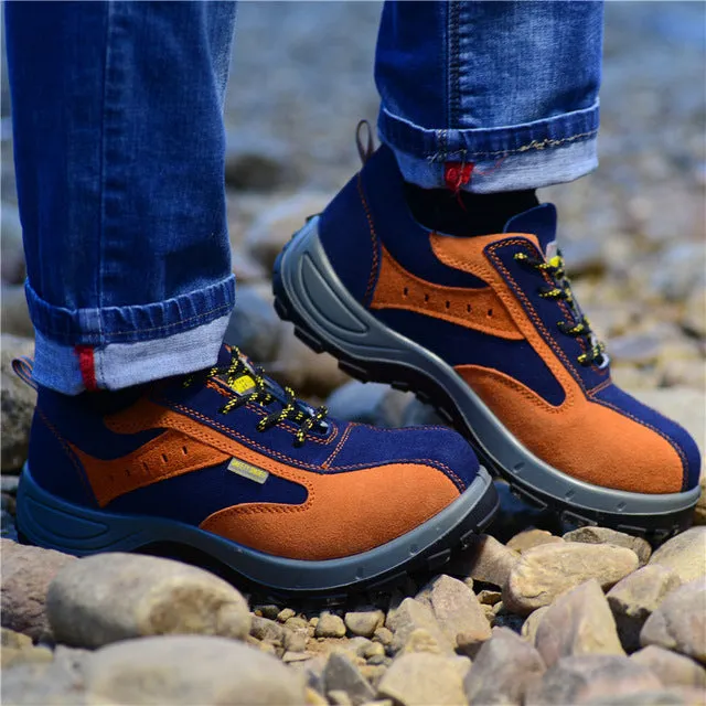 Onetify Men's Steel Toe Work Boots with Anti-Skid & Puncture Proof Features