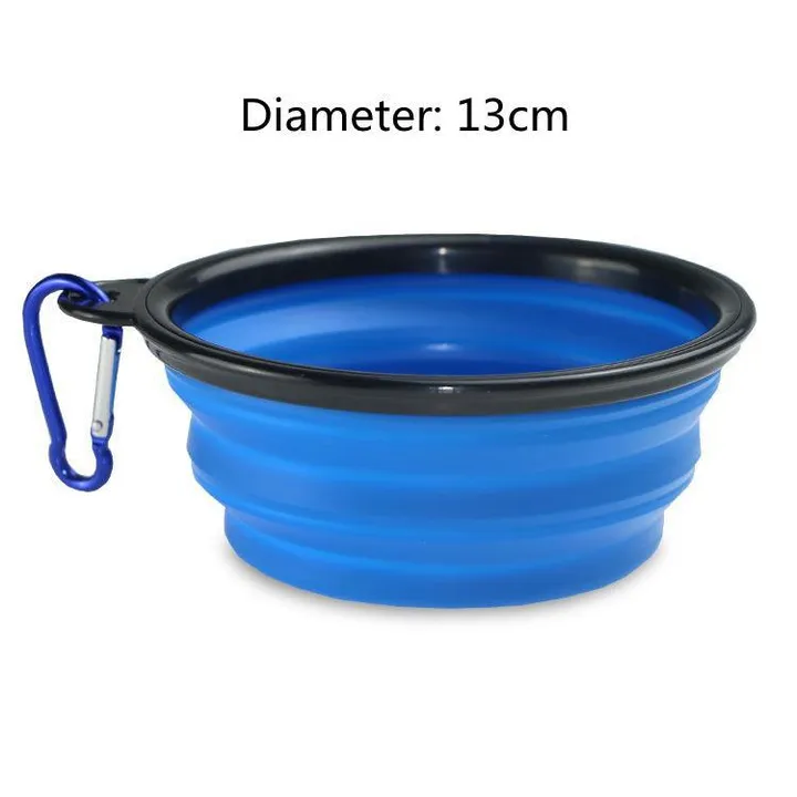 Dog Hugs Cat Portable Silicone Pet Bowl