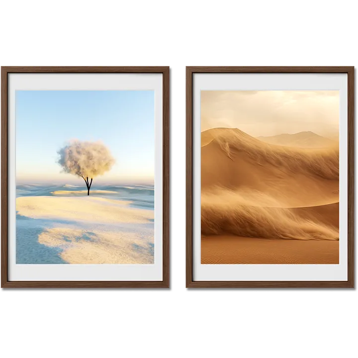 Haus and Hues Set Of 2 Gallery Frames - With Matting - Frames Only, No Printing