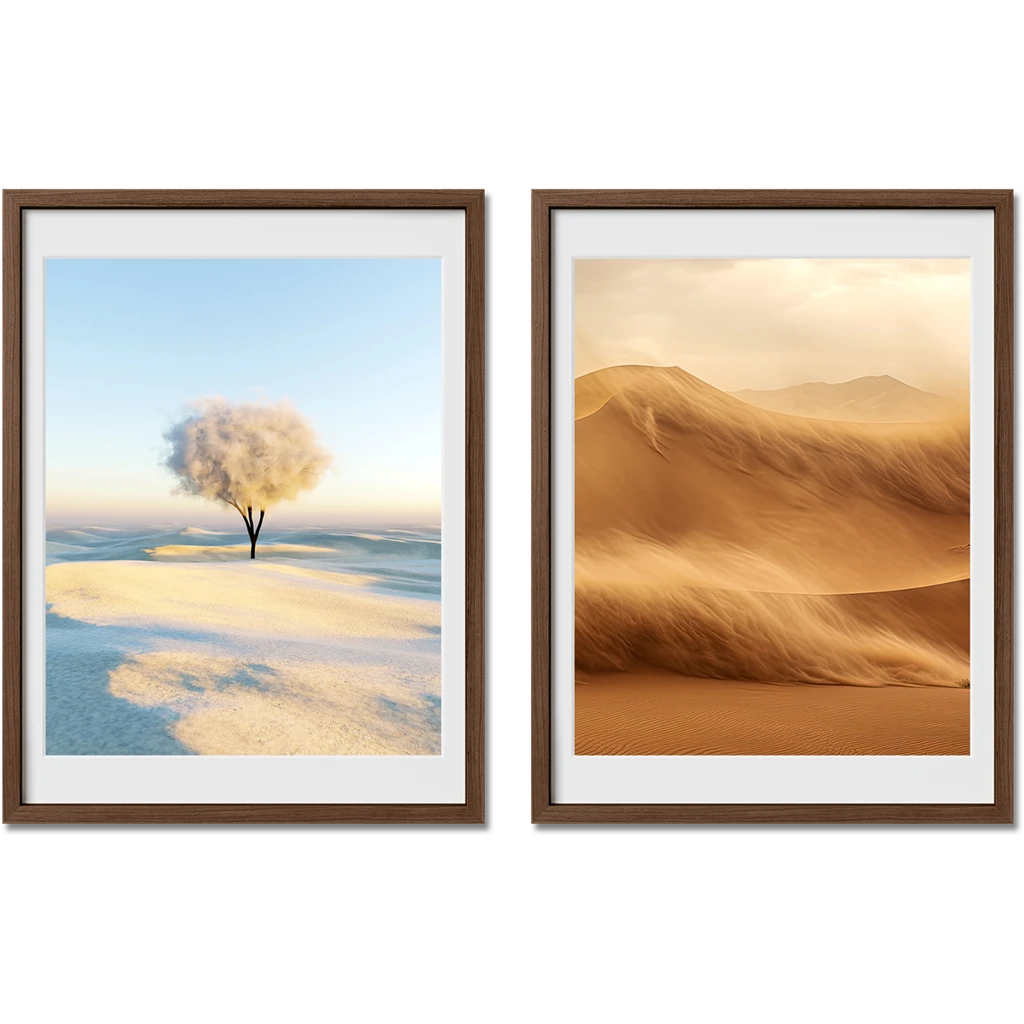 Haus and Hues Set Of 2 Gallery Frames - With Matting - Frames Only, No Printing