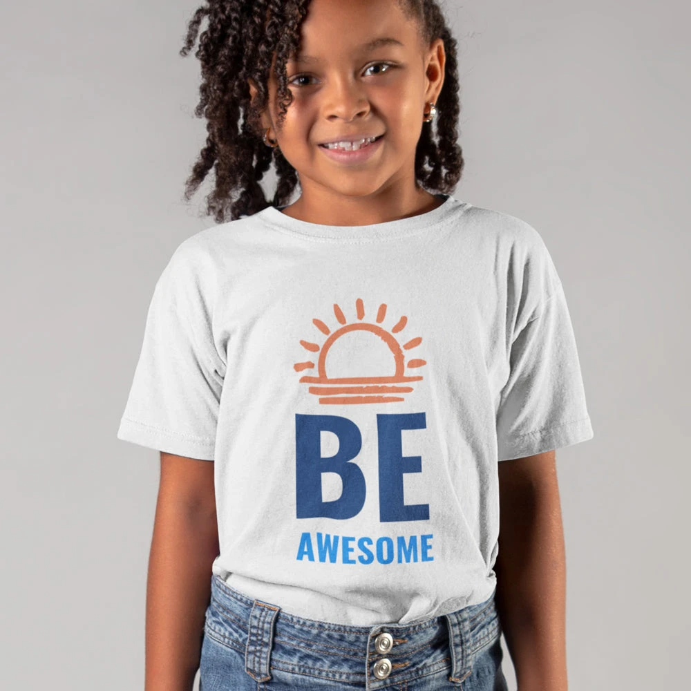 Onetify Kids Girls Be Awesome T-Shirt