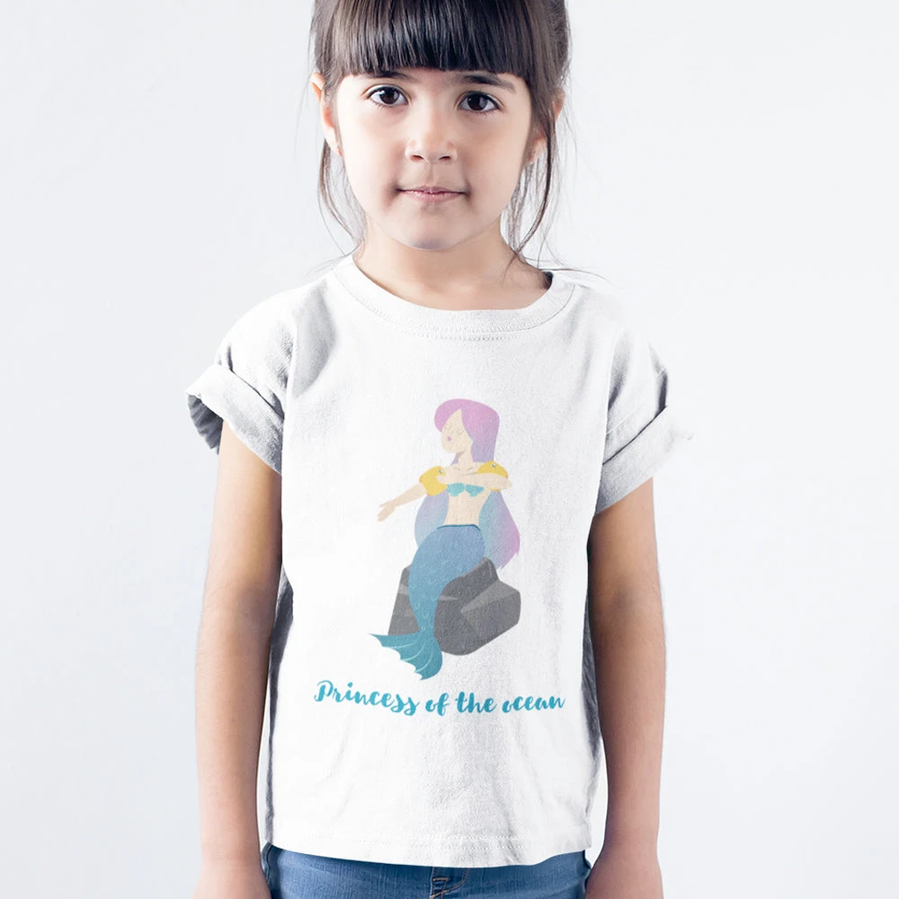 Onetify Kids Girls Princess of the Ocean T-Shirt